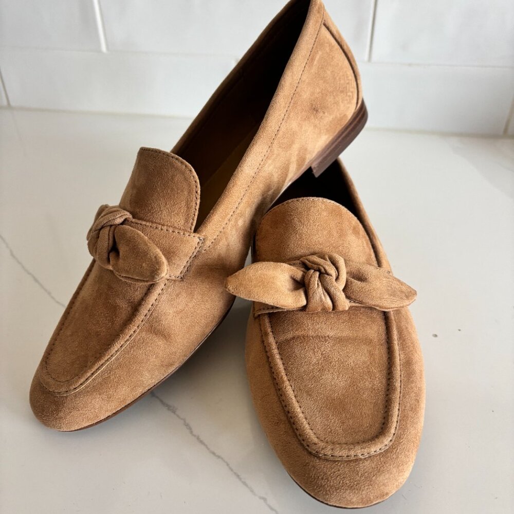 J.CREW Bowtie Suede Loafers--Size 9.5, Beige - Picture 2 of 5